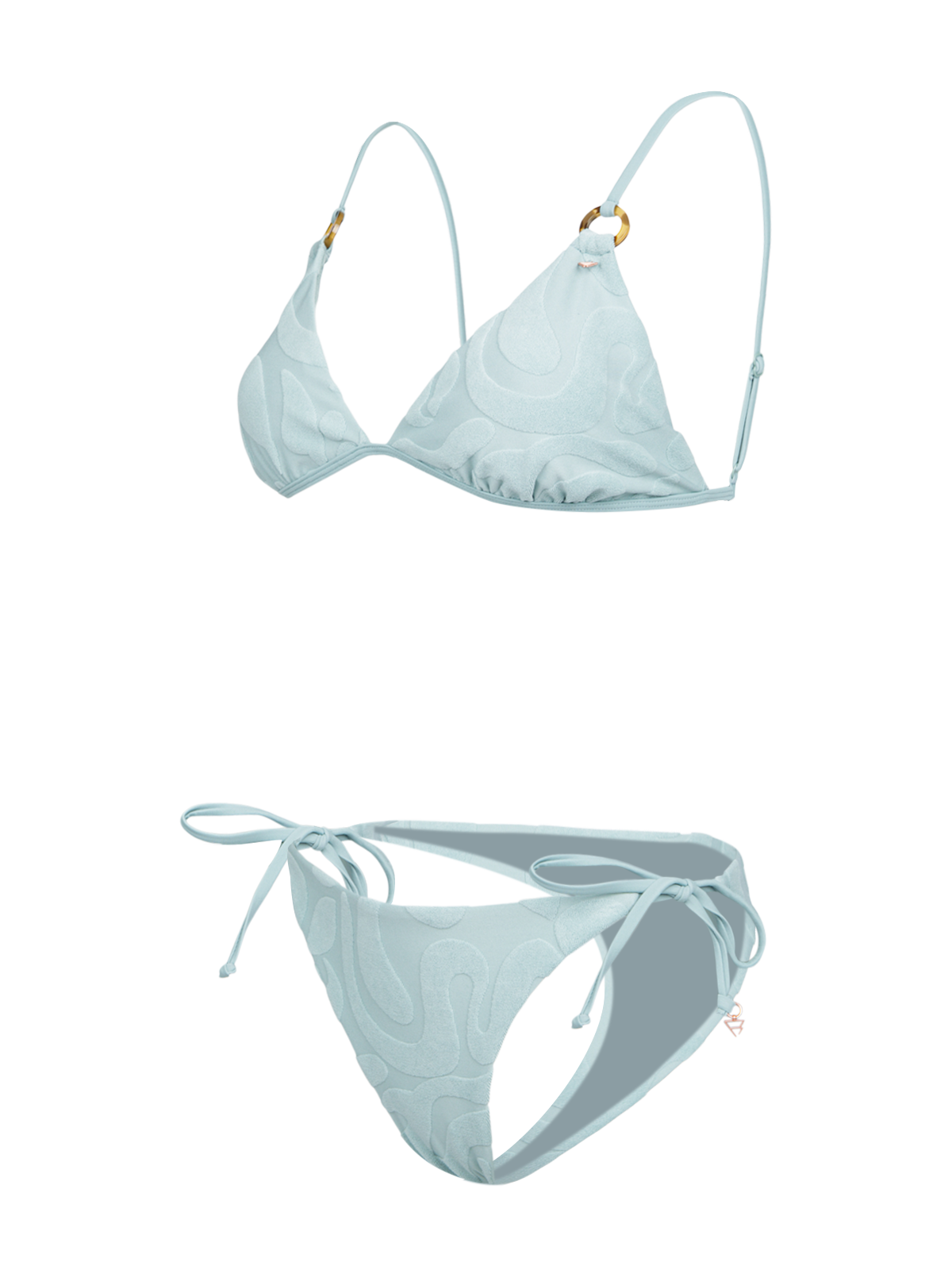 Sunanda-Jacquard Damen Bikini | Aqua Grey