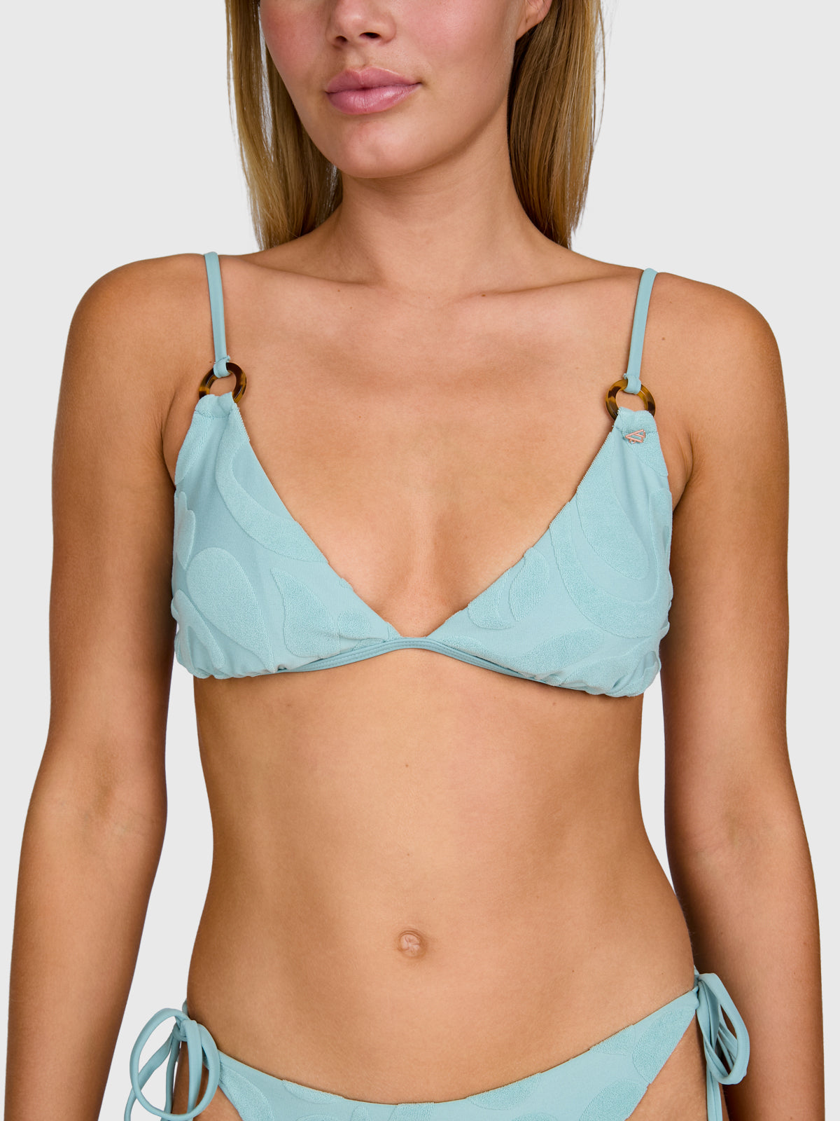 Sunanda-Jacquard Damen Bikini | Aqua Grey