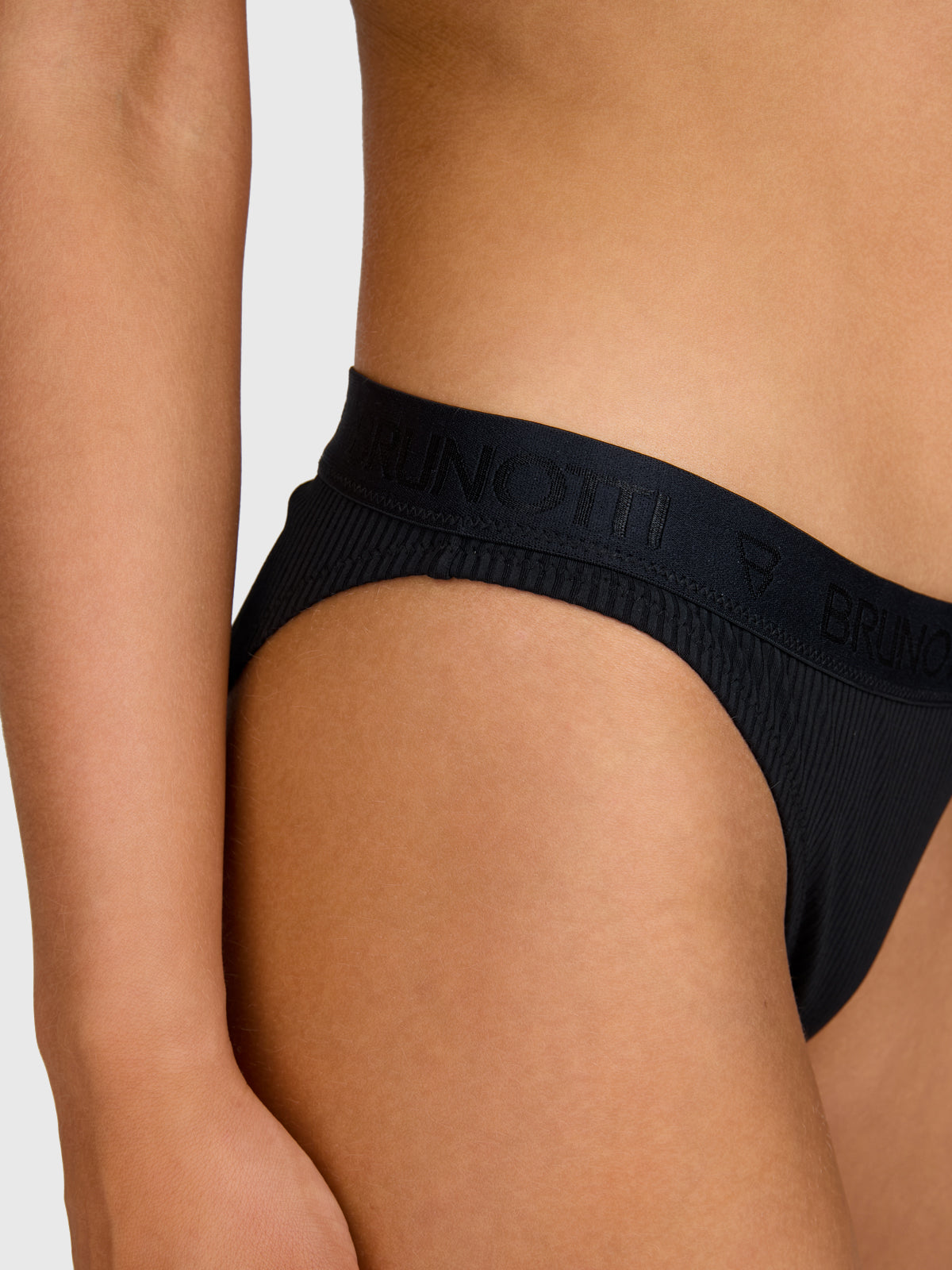 Relay-Rib Women Bikini Bottom | Black