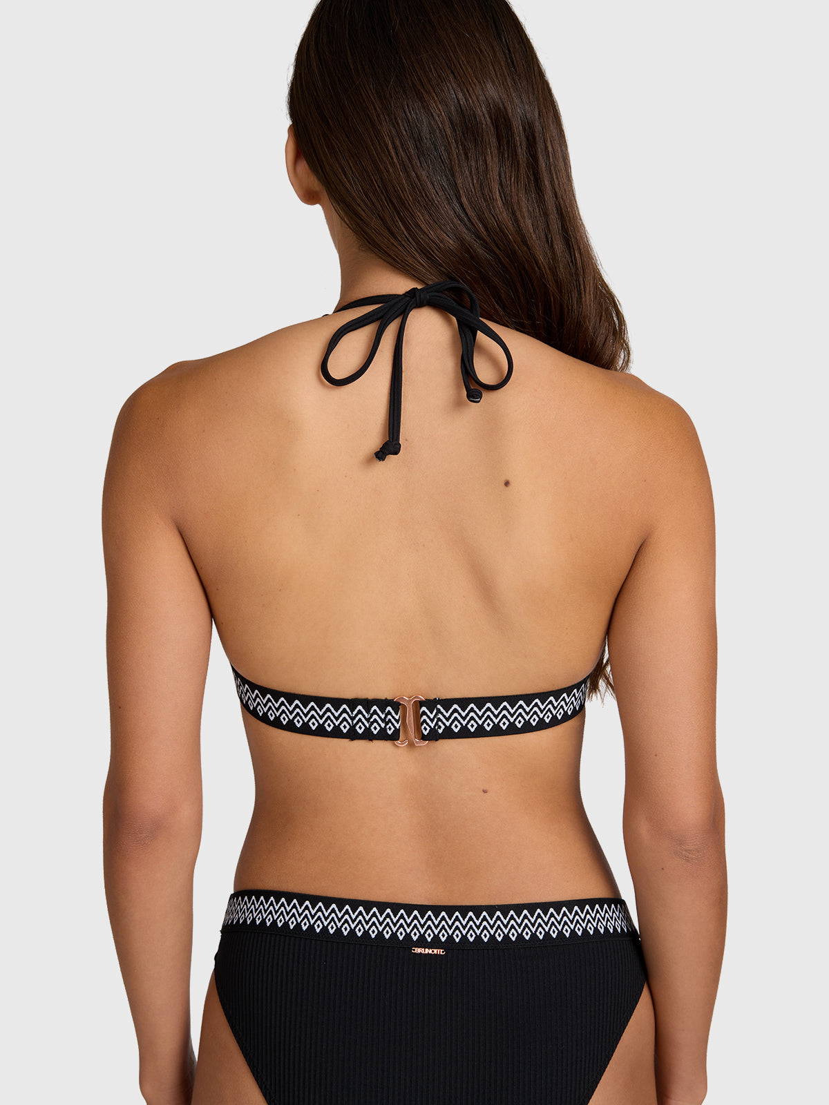 Relay-Rib Damen Bikini Top | Schwarz