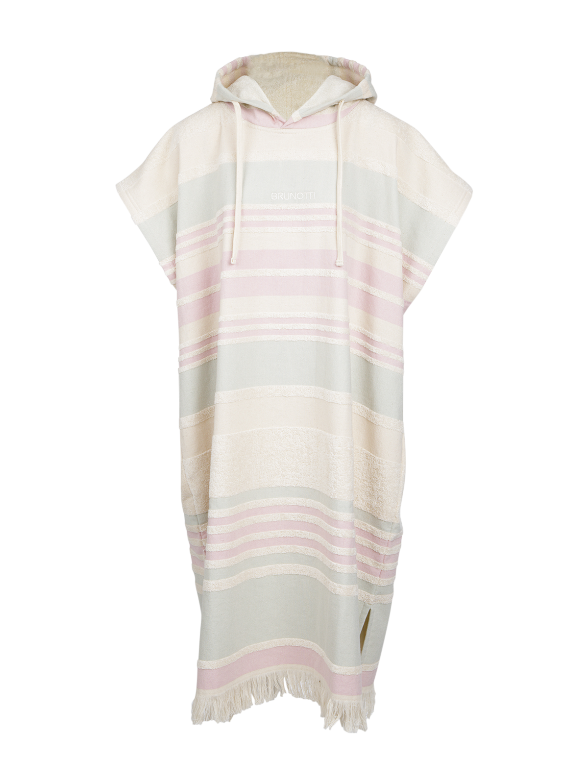 Stripey Women Poncho | Aqua Grey