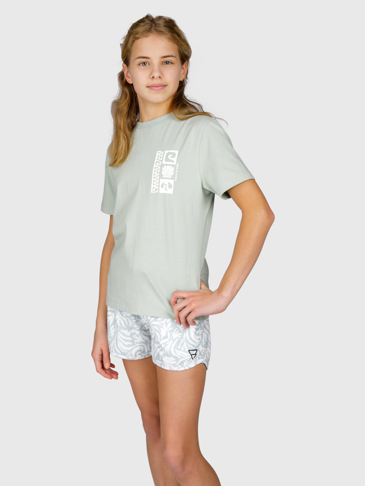 Zennandy Girls T-shirt | Aqua Grey