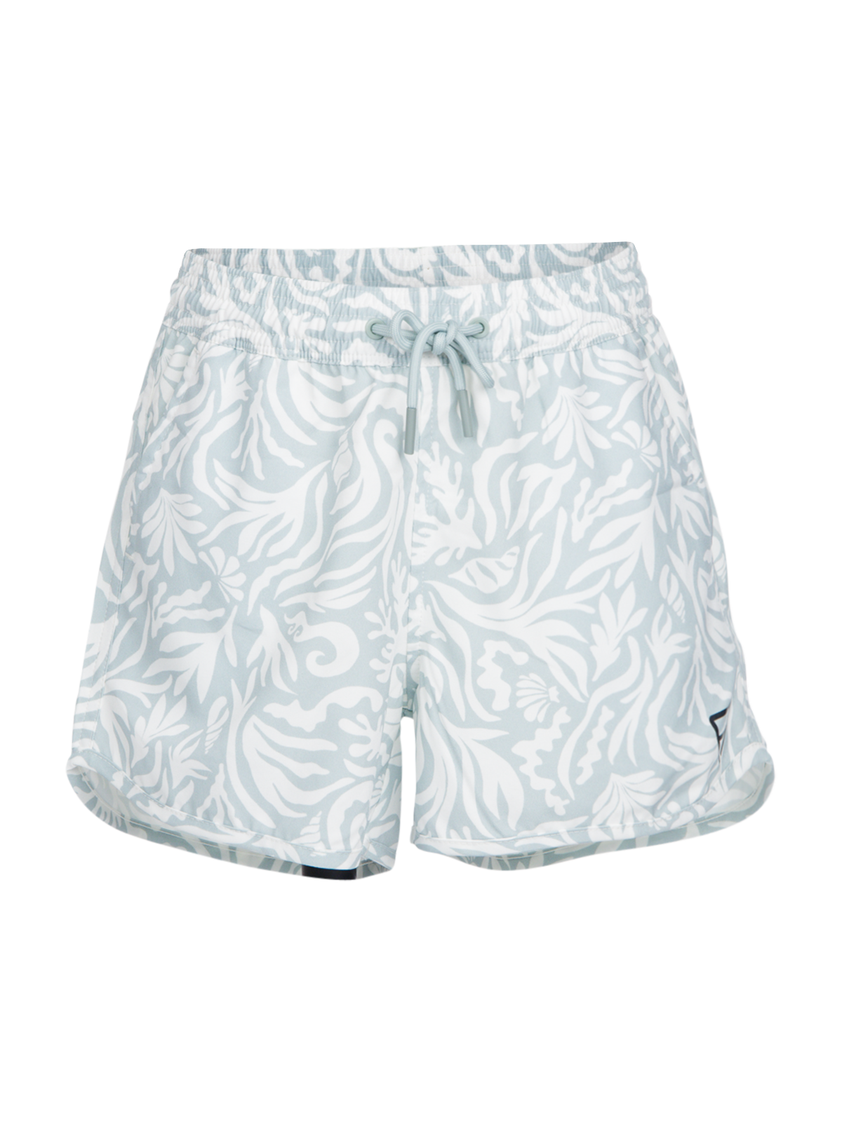 Tulya-Print Girls Swim Shorts | Aqua Grey