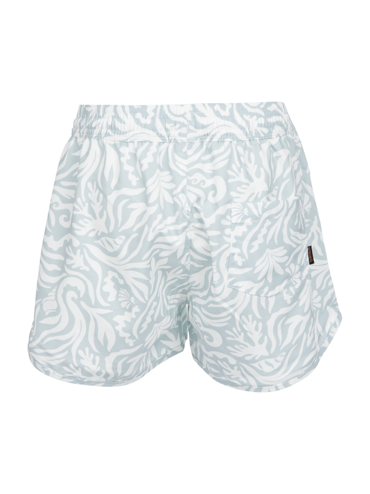Tulya-Print Girls Swim Shorts | Aqua Grey