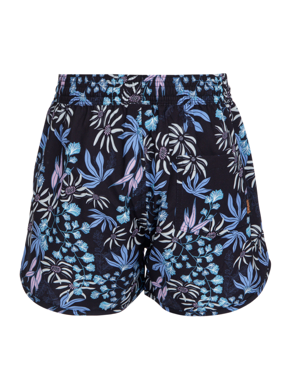 Tulya-Print Girls Swim Shorts | Black
