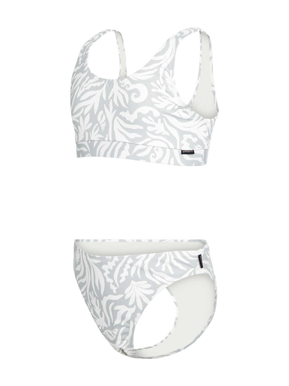 Myla-Print Girls Bikini | Aqua Grey