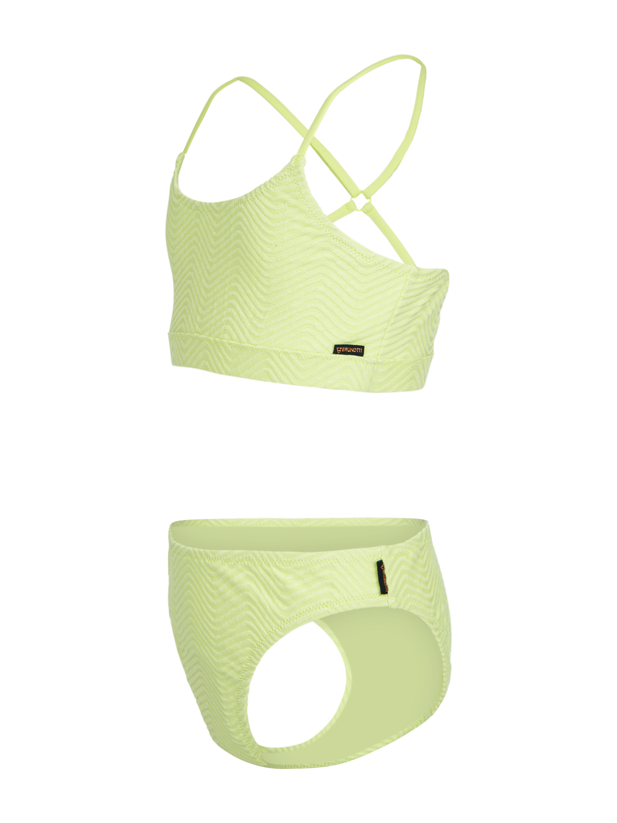 Sofia-Chevron Girls Bikini | Daiquiri Green