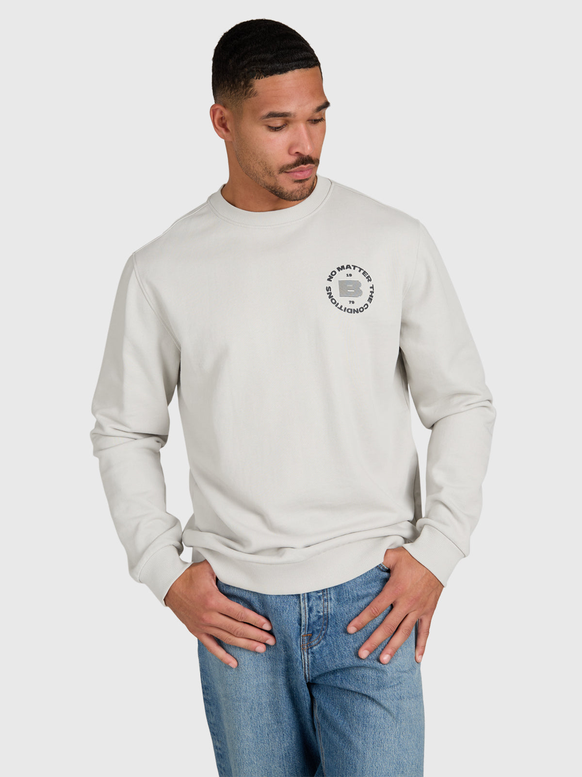 Naldis Men Crew | Soft Grey