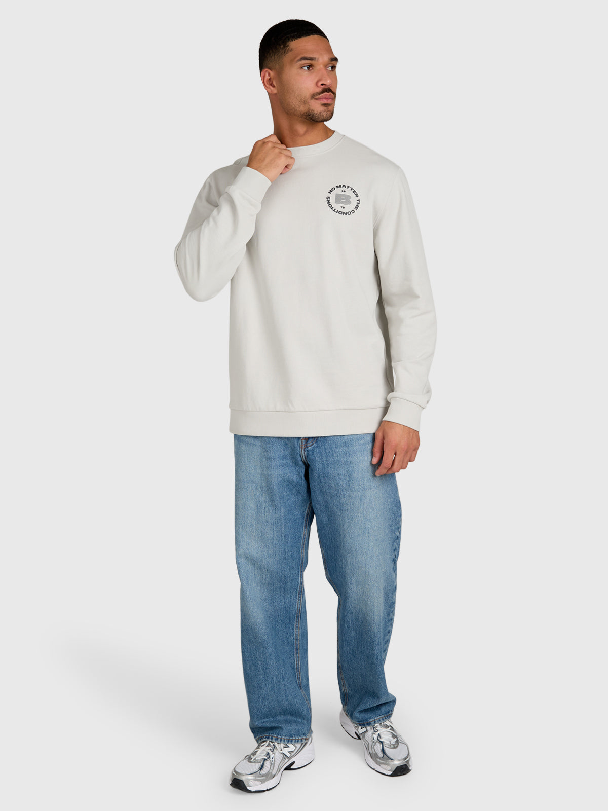 Naldis Men Crew | Soft Grey
