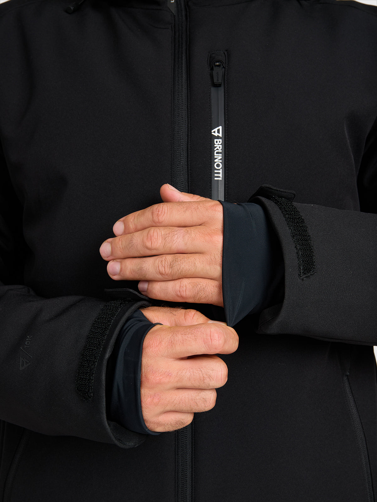 Marsalo Men Softshell Jacket Snow | Black