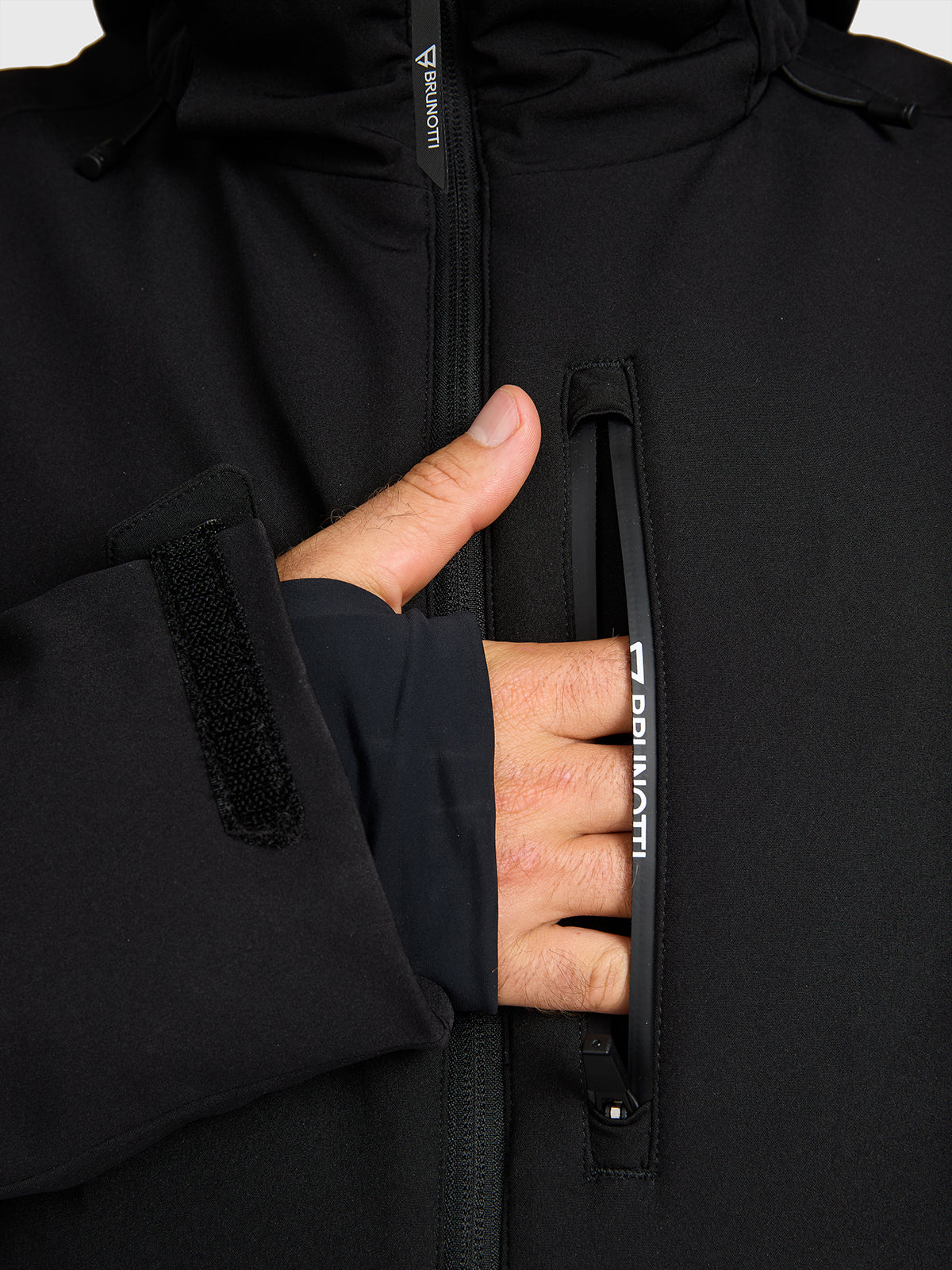 Marsalo Men Softshell Jacket Snow | Black