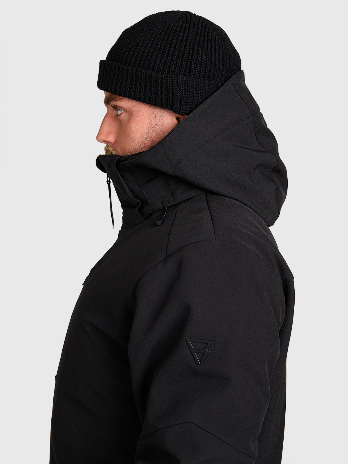 Marsalo Men Softshell Jacket Snow | Black