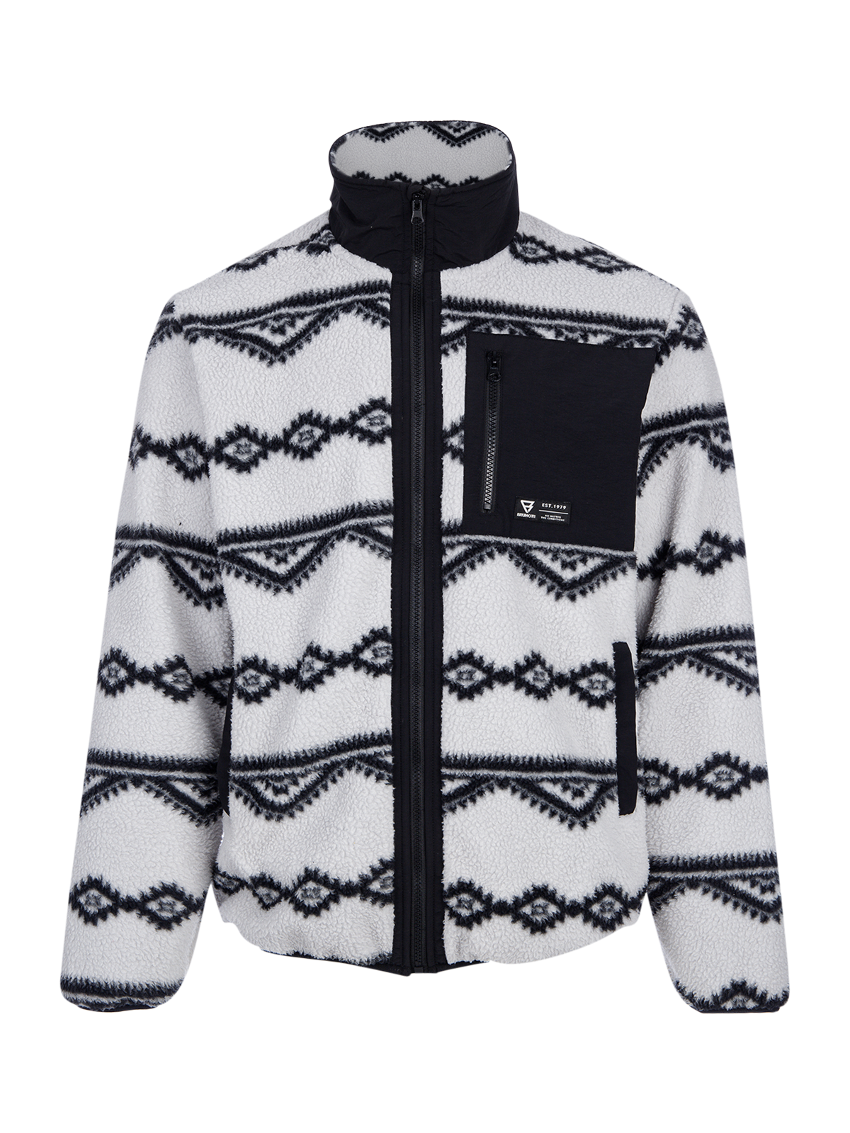 Kevio-Zip Men Urban Fleece | Soft Grey