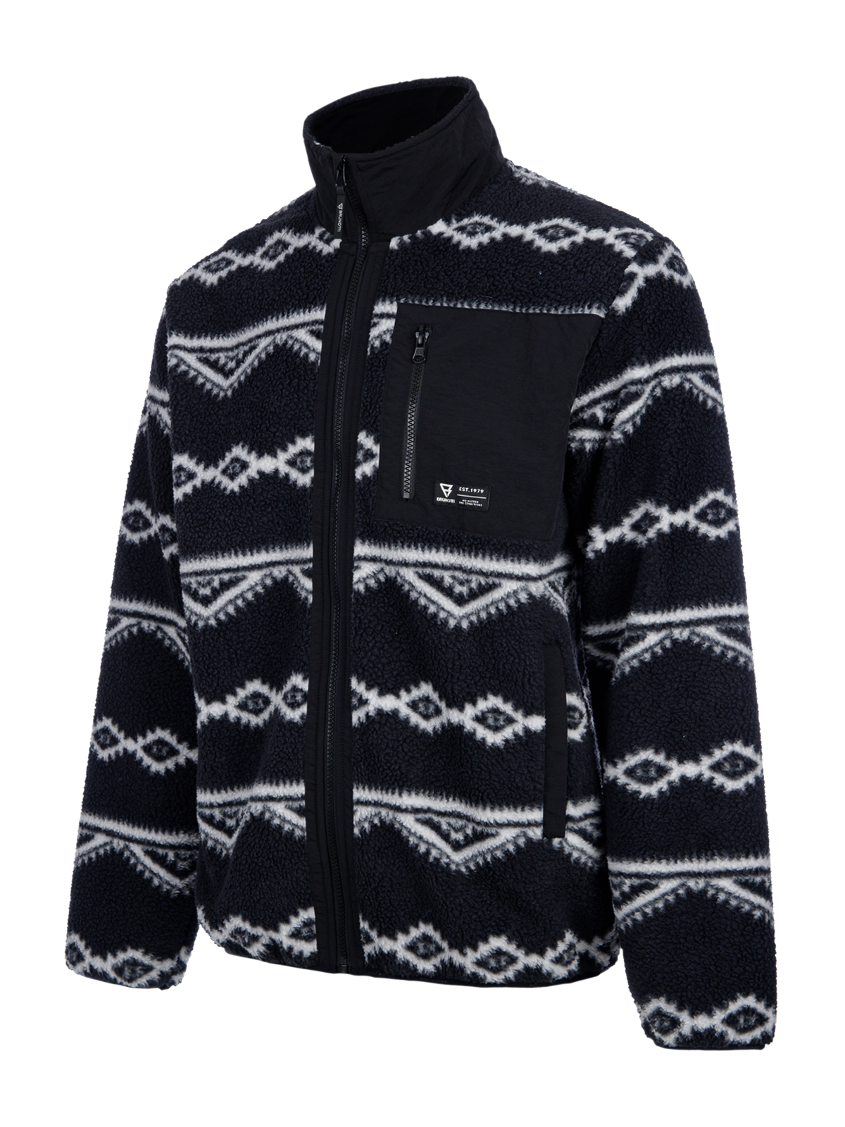 Kevio-Zip Men Urban Fleece | Black