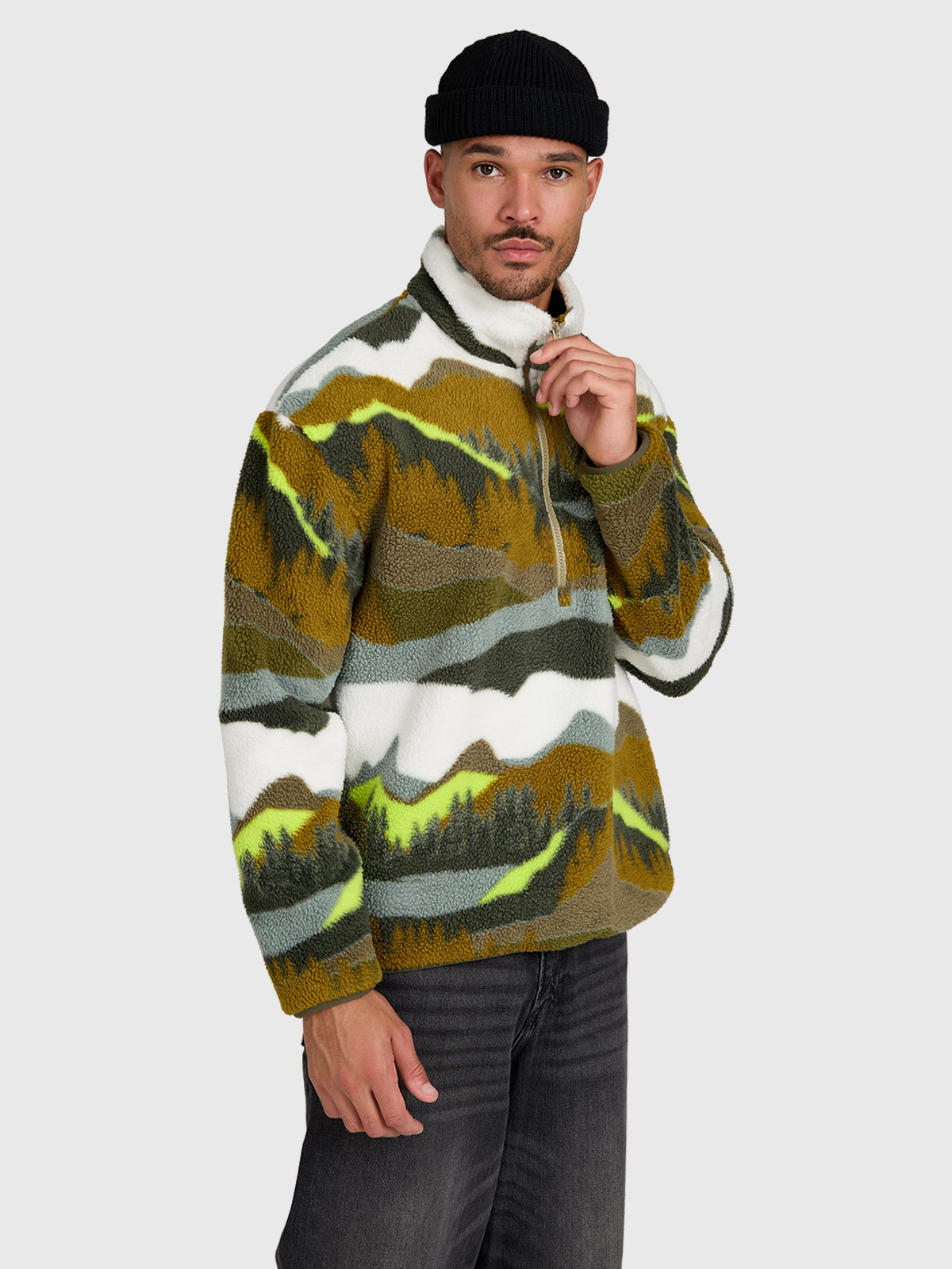 Reggio Men Urban Fleece | Dusky Green