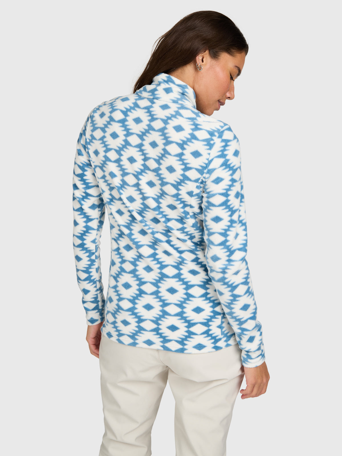 Misma-Print Women Snow Fleece | Pale Blue