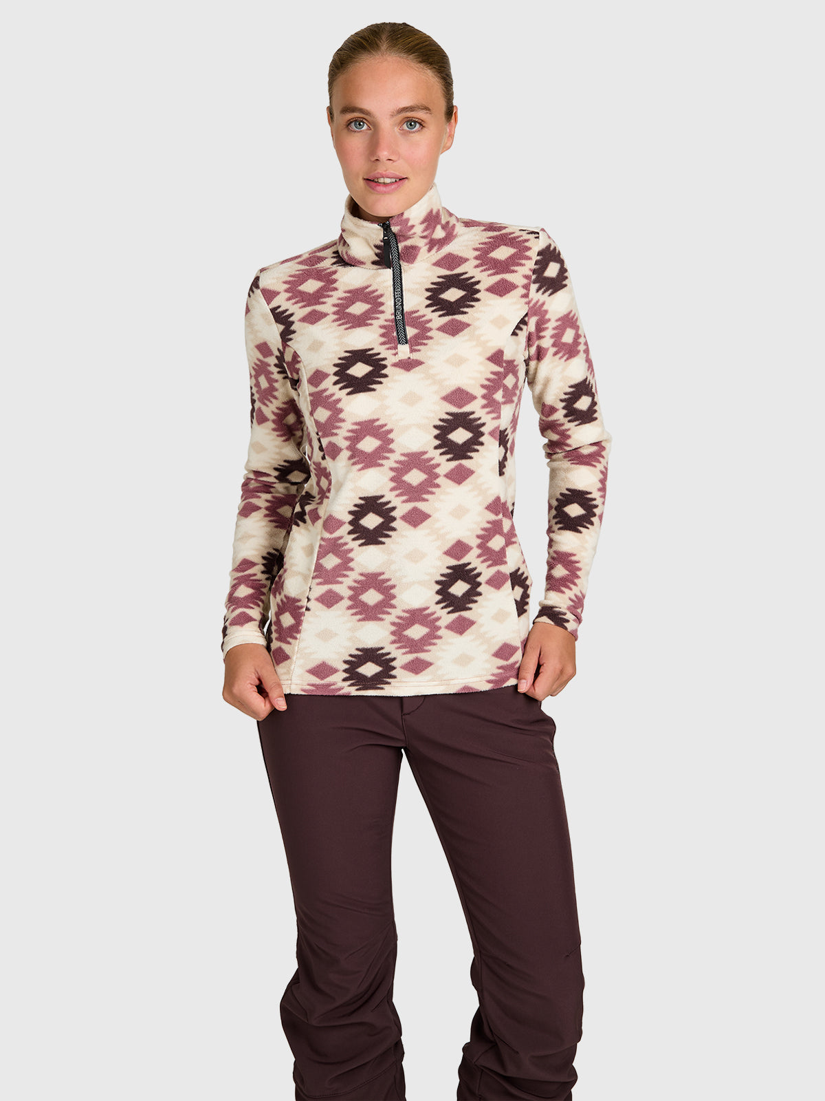Misma-Print Women Snow Fleece | Wistful Mauve