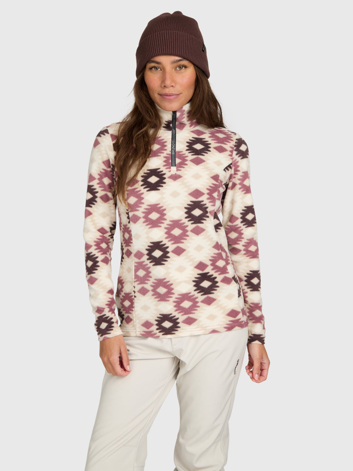 Misma-Print Women Snow Fleece | Wistful Mauve