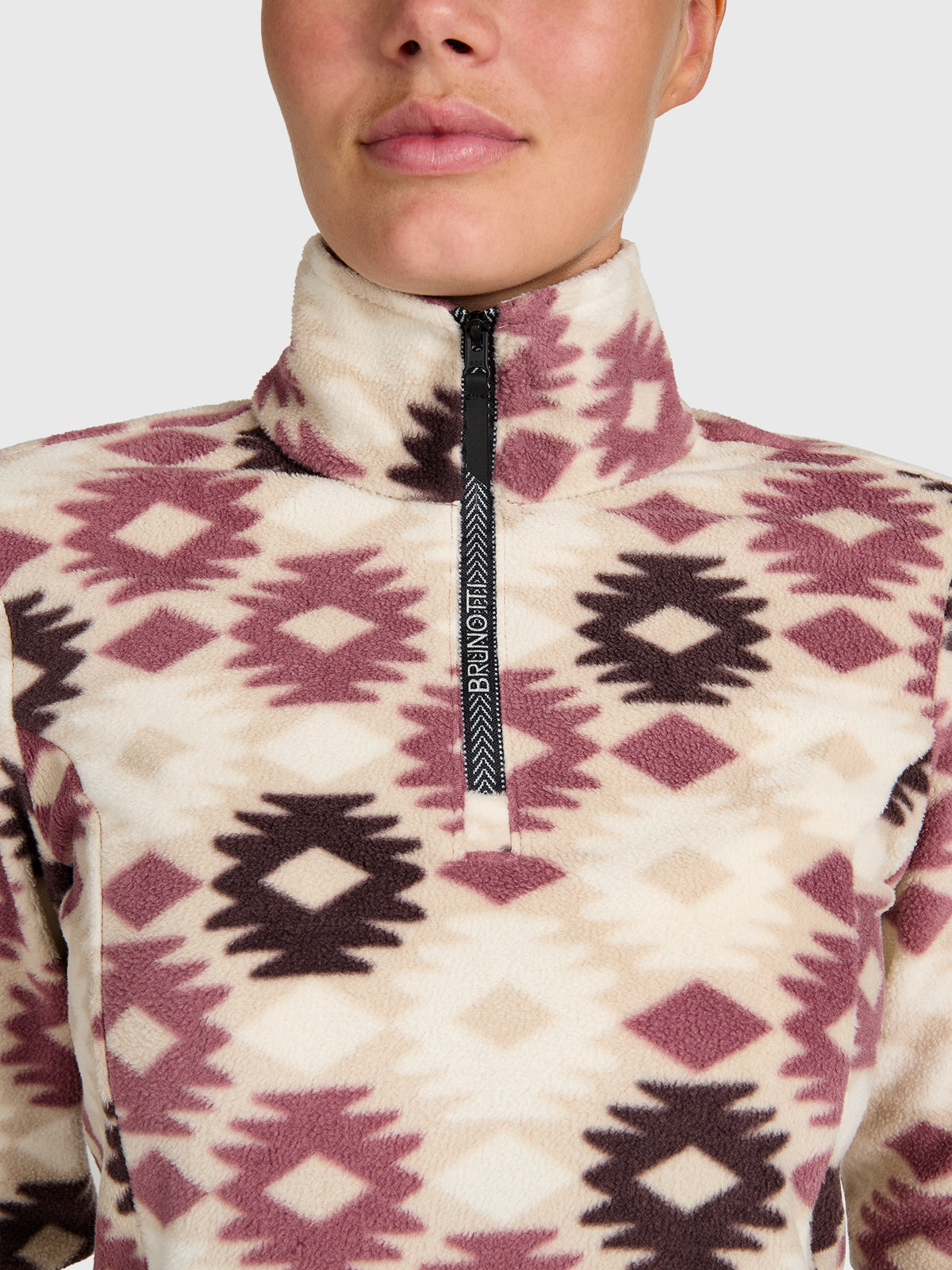 Misma-Print Women Snow Fleece | Wistful Mauve