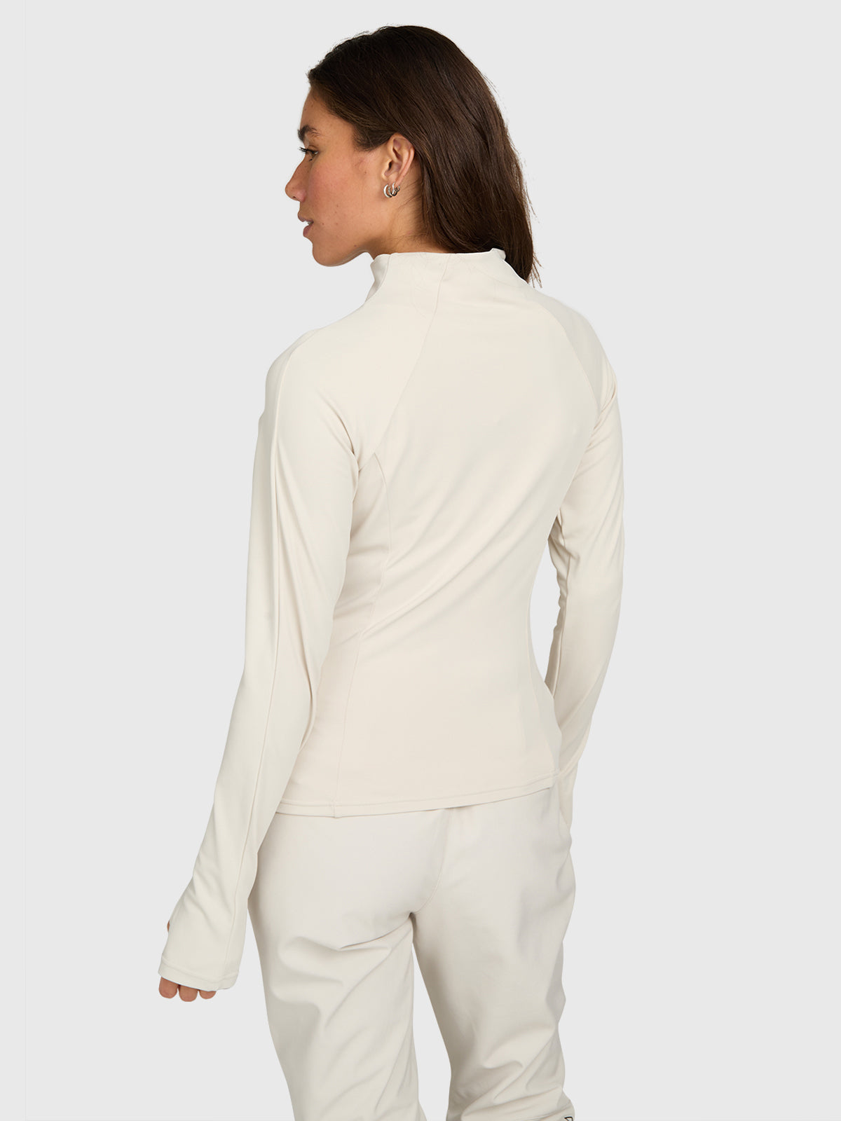 Sanna-Zip Women Snow Fleece | Moonbeam