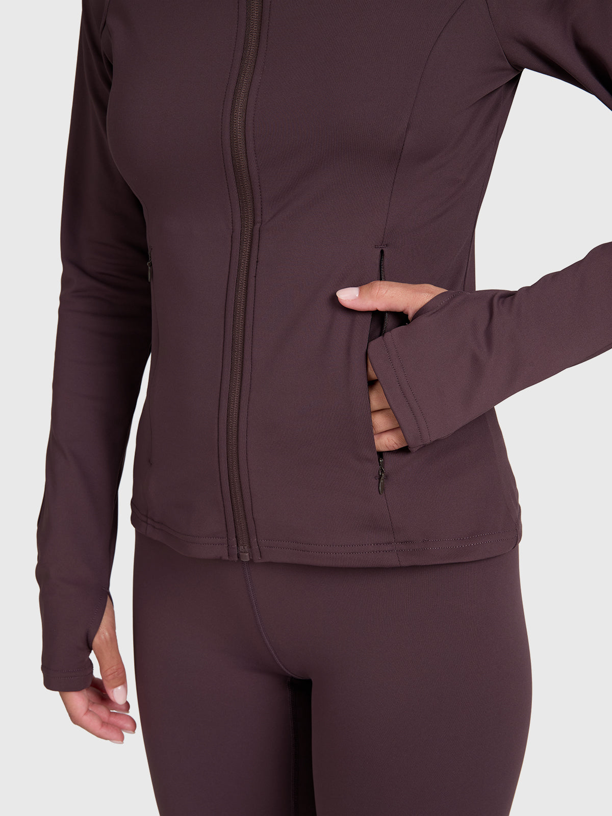 Sanna-Zip Women Snow Fleece | Raisin