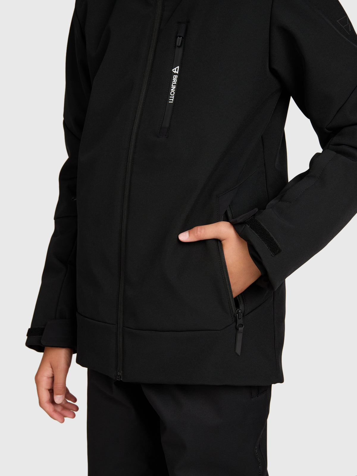 Marsalos Boys Softshell Jacket Snow | Black