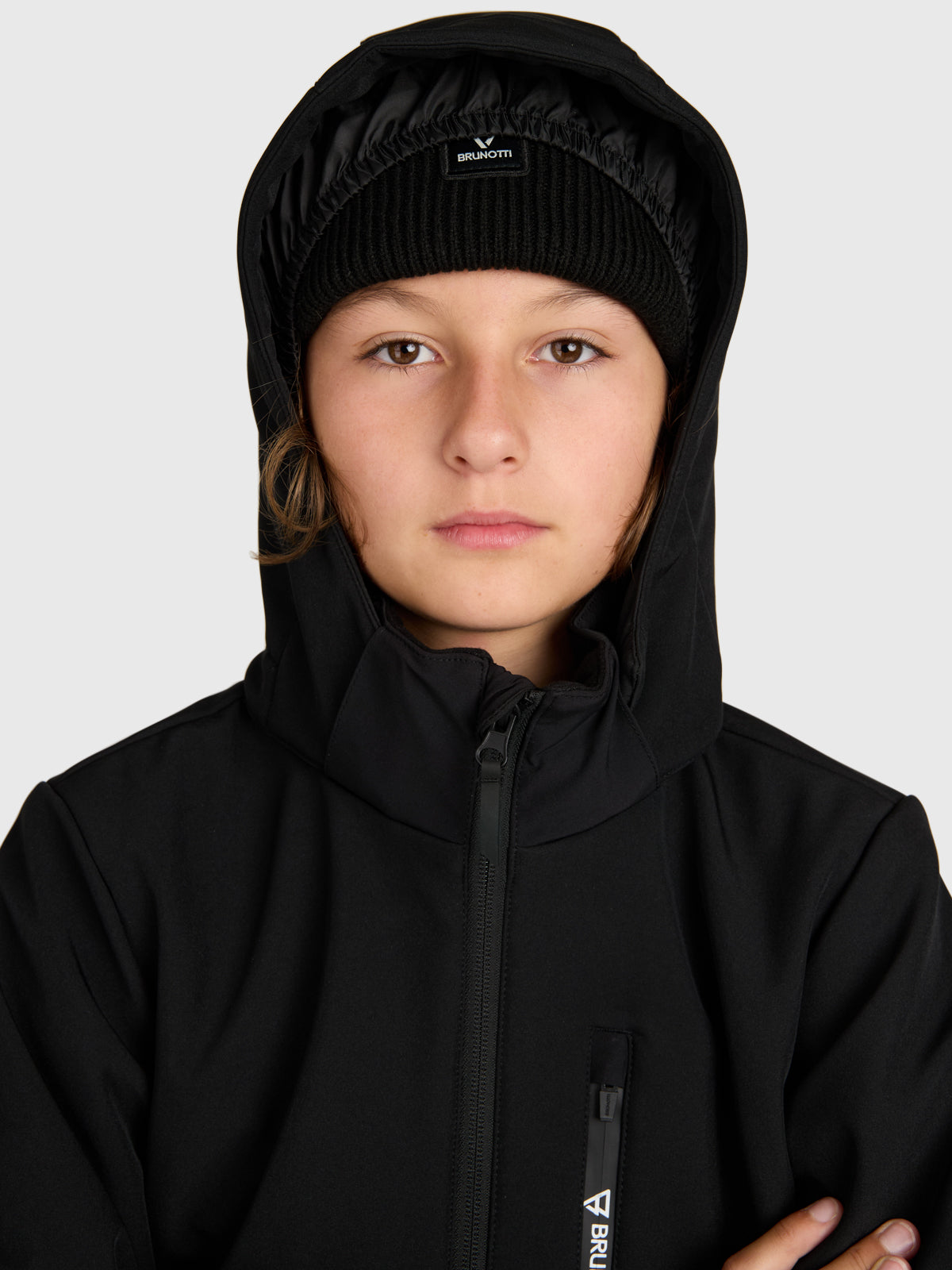 Marsalos Boys Softshell Jacket Snow | Black