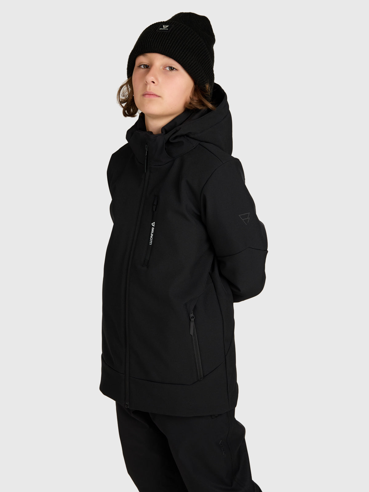 Marsalos Boys Softshell Jacket Snow | Black