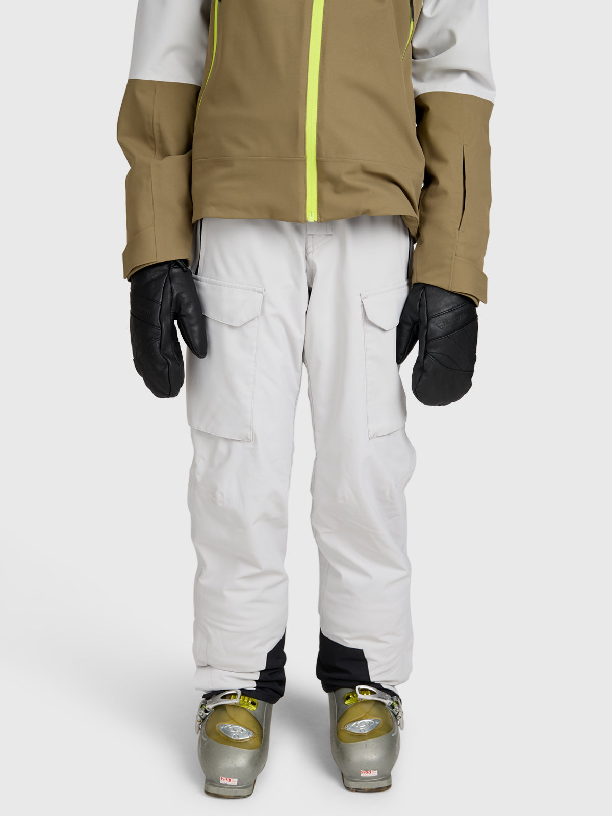 Footraily-Cargo Boys Snow Pants | Soft Grey
