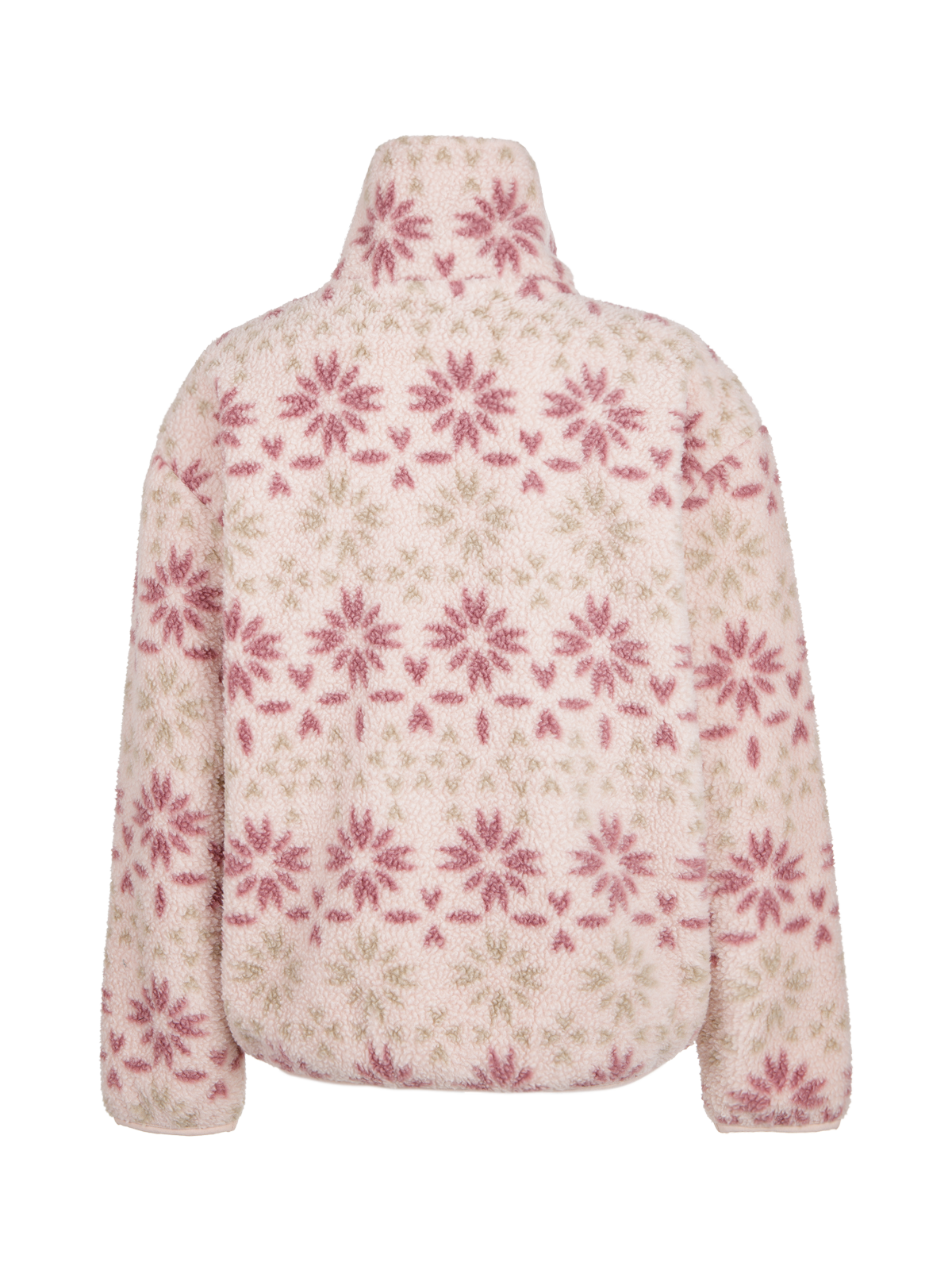 Rezany-Print Girls Snow Fleece | Sepia Rose