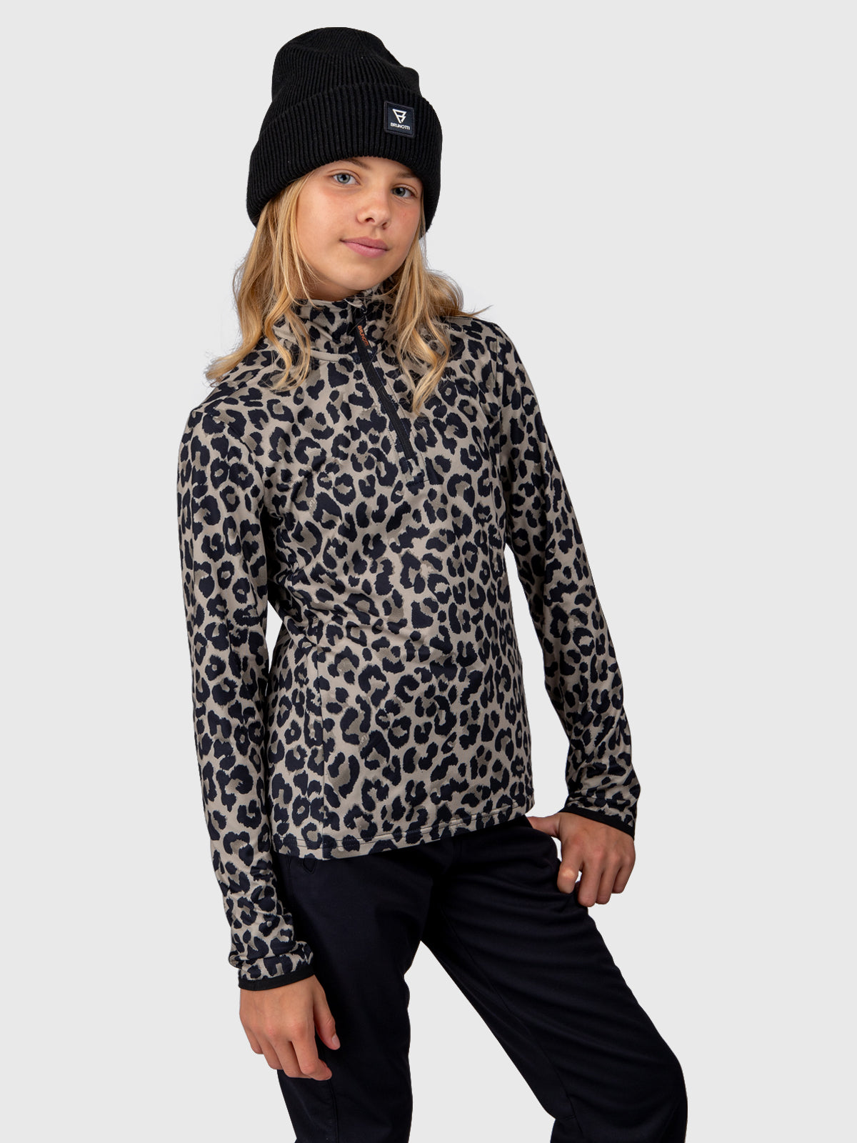 Rodiany-Print Girls Snow Fleece | Black