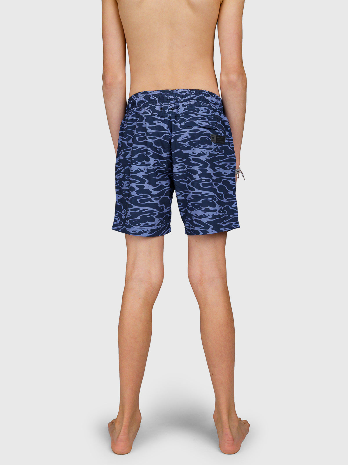 Bru-conicy-Print Boys Swim Shorts | Indigo Blue
