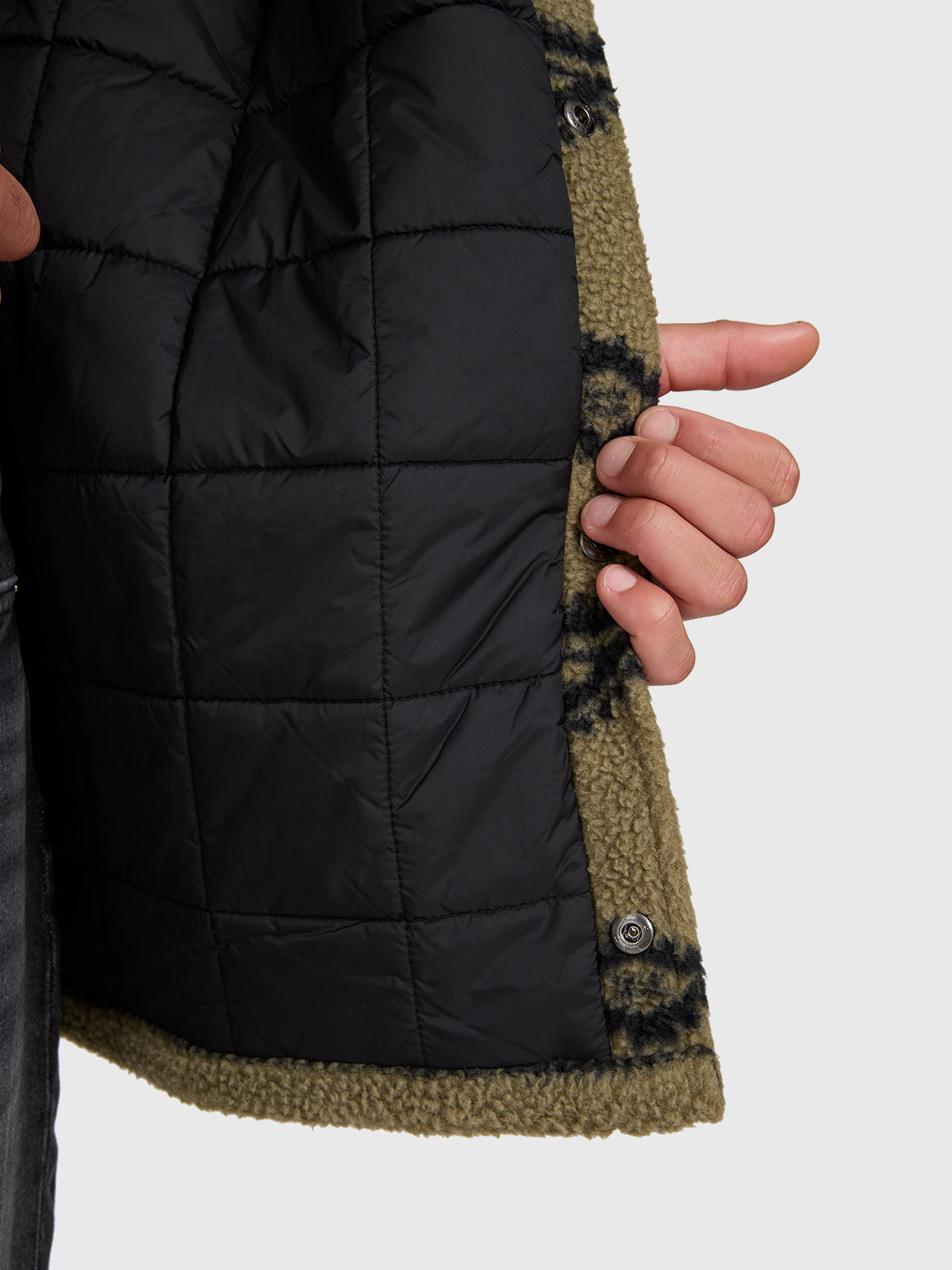 Kevionnet Men Fleece Jacket | Dusky Green