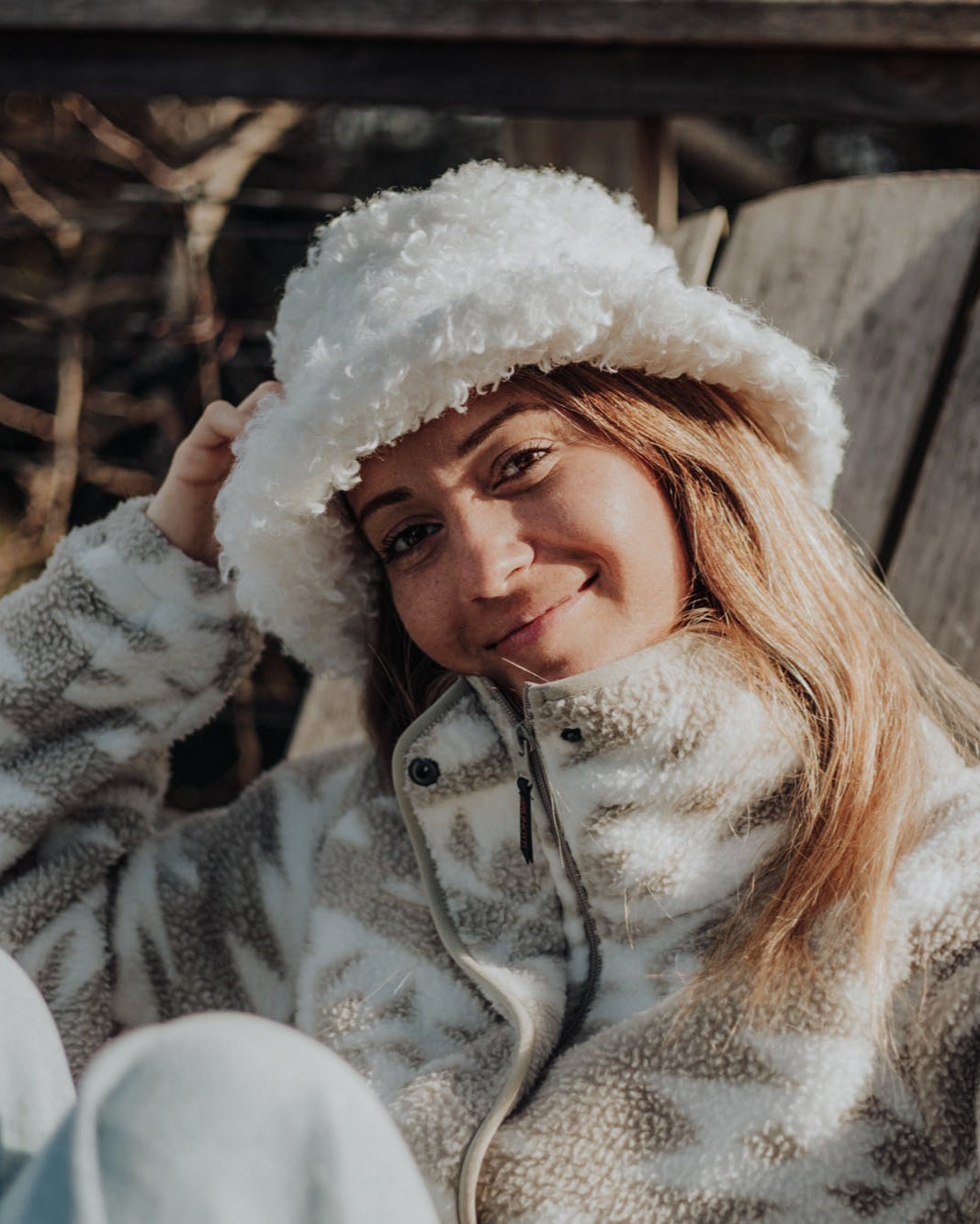 Powchou-Print Women Fleece | Polar Fungi