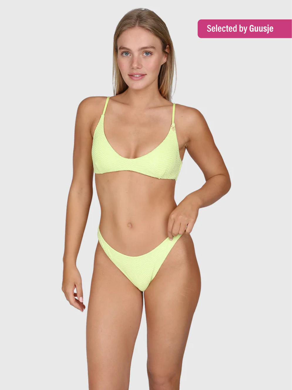 Jezzlee-Chevron Women Bikini | Daiquiri Green