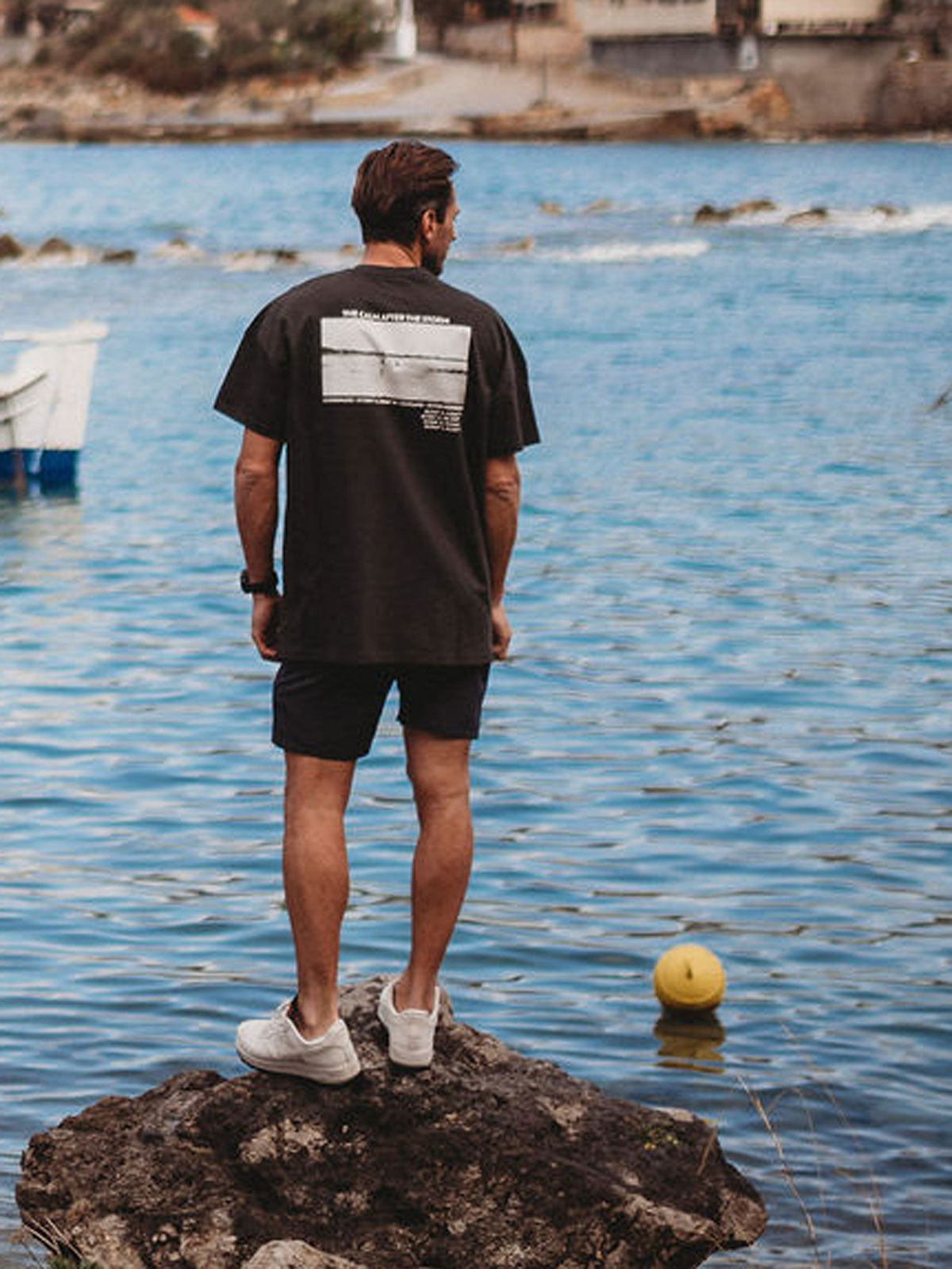 Orestis-Nature Men Oversized T-shirt | Black
