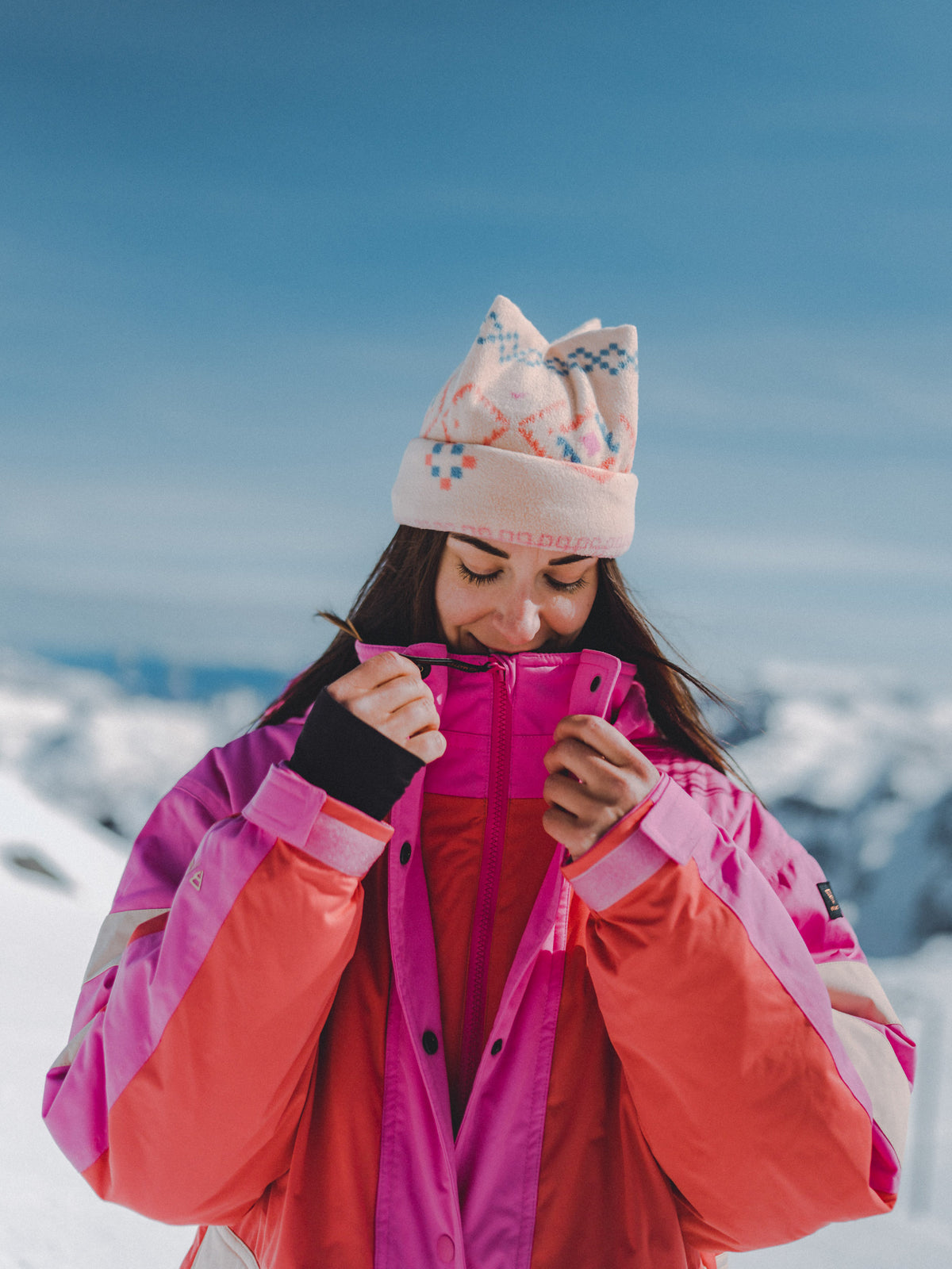 Saporo Women Snow Anorak Oversized | Pink