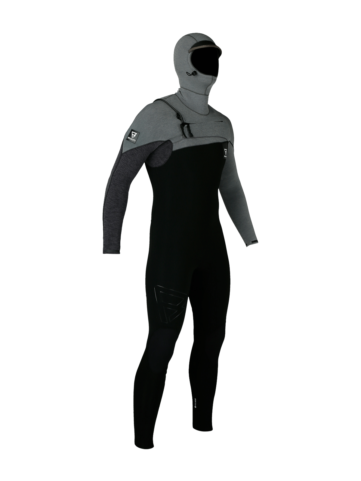 Gravity Hooded Fullsuit 6/4 mm Men Wetsuit | Grey - Brunotti