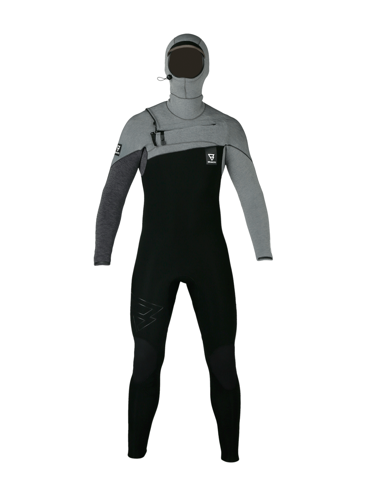 Gravity Hooded Fullsuit 6/4 mm Men Wetsuit | Grey - Brunotti