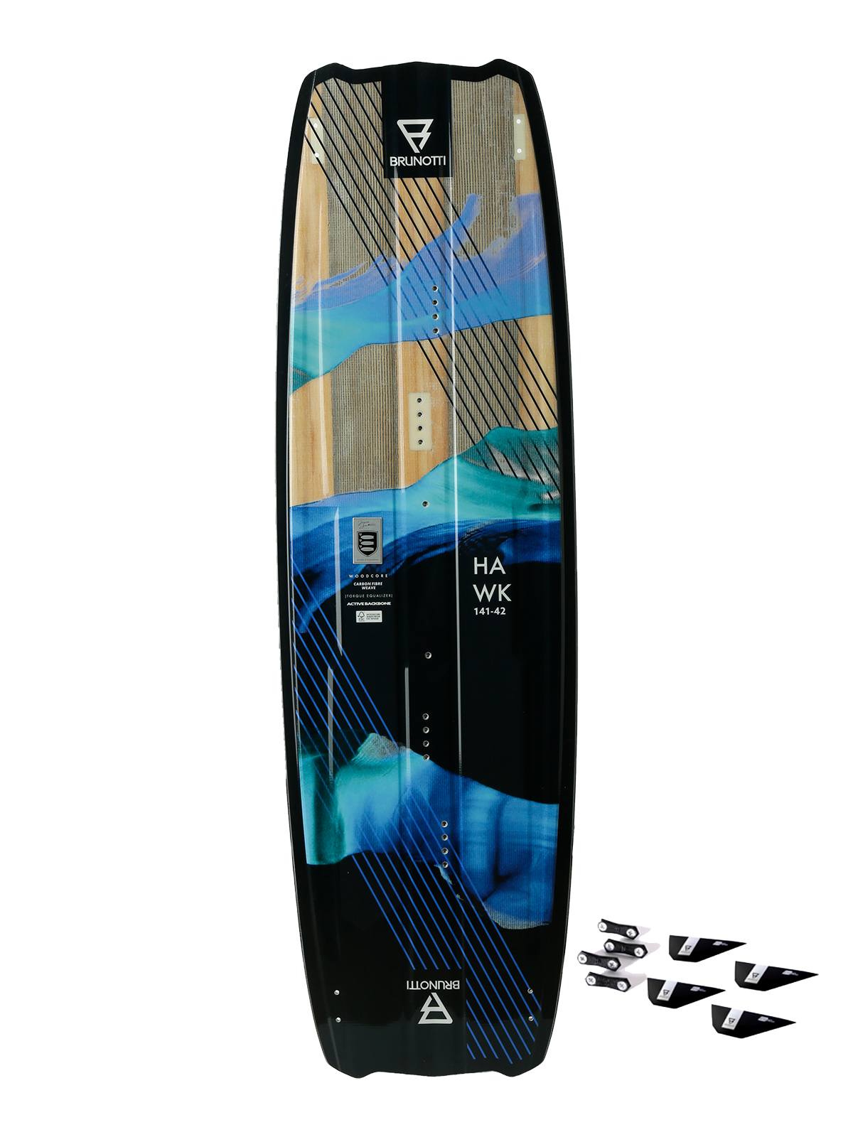 Hawk+G10Fins Uni Kiteboard