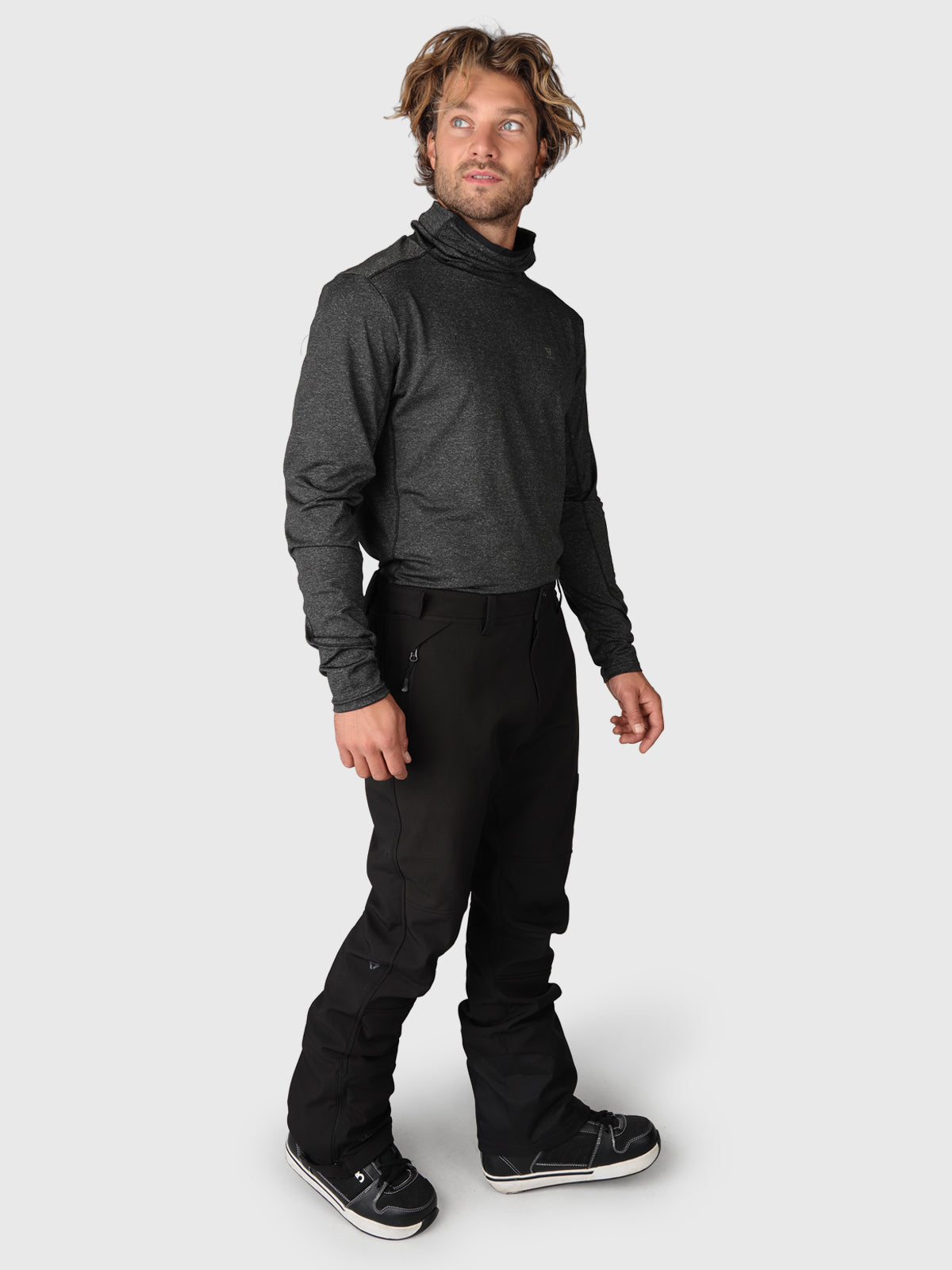 Huygens-N Heren Softshell Skibroek | Zwart