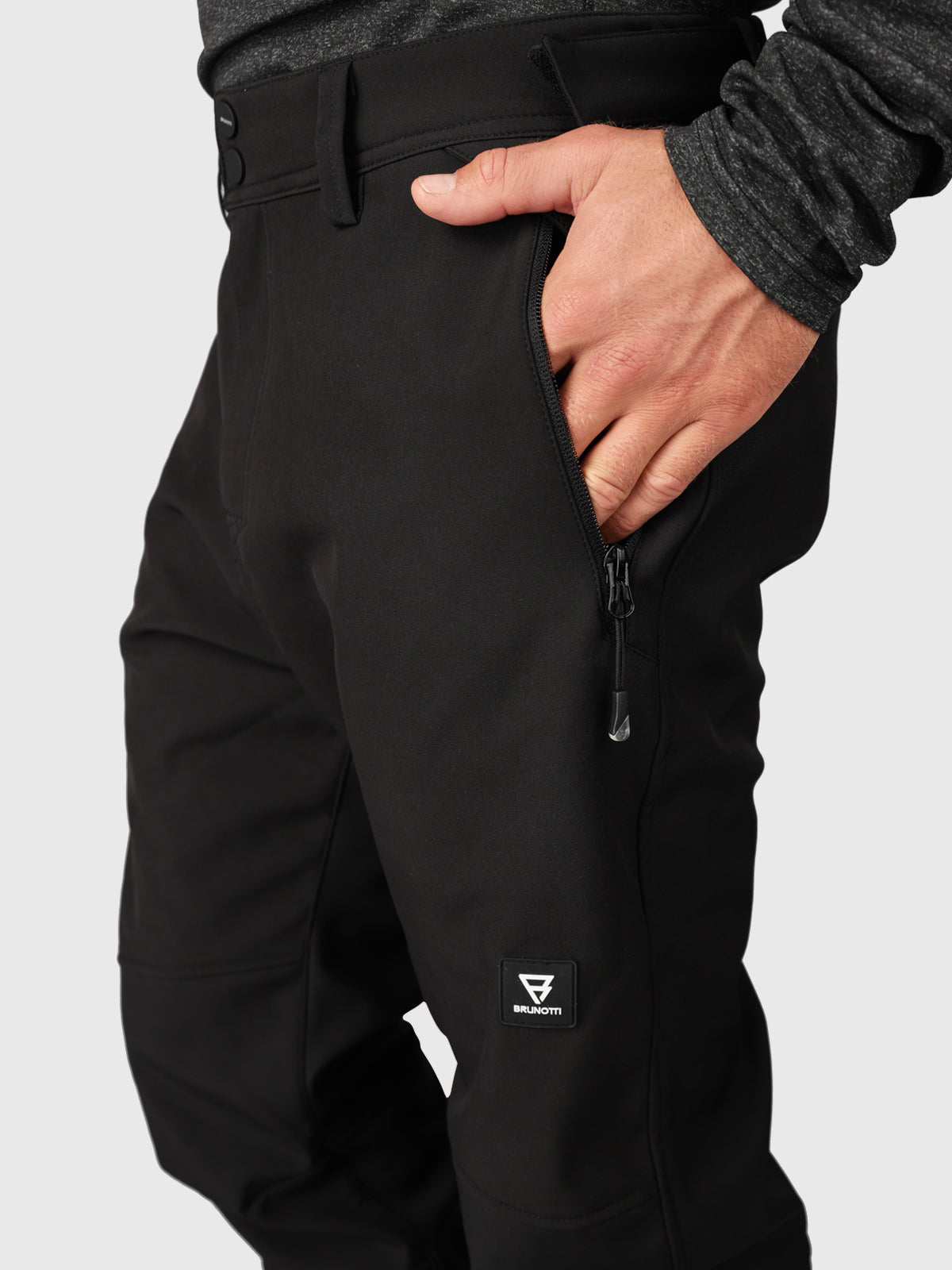 Huygens-N Heren Softshell Skibroek | Zwart