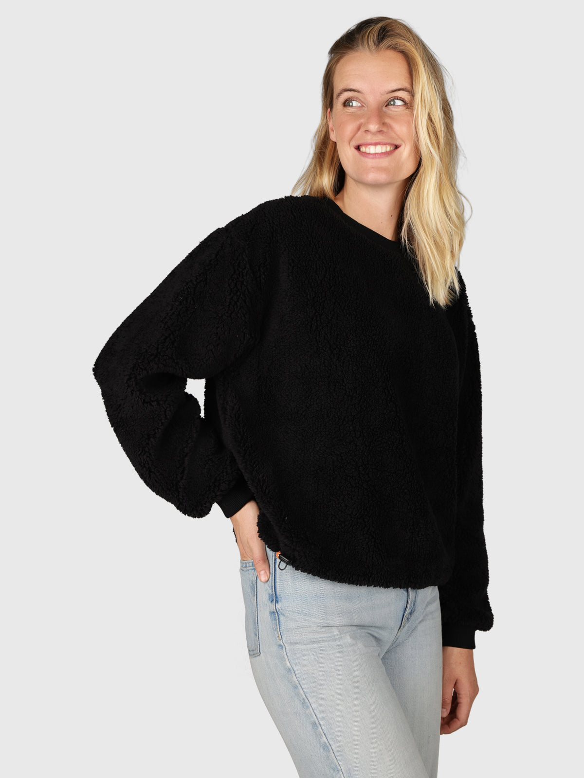 Jiminy Damen Teddy Sweatshirt | Schwarz