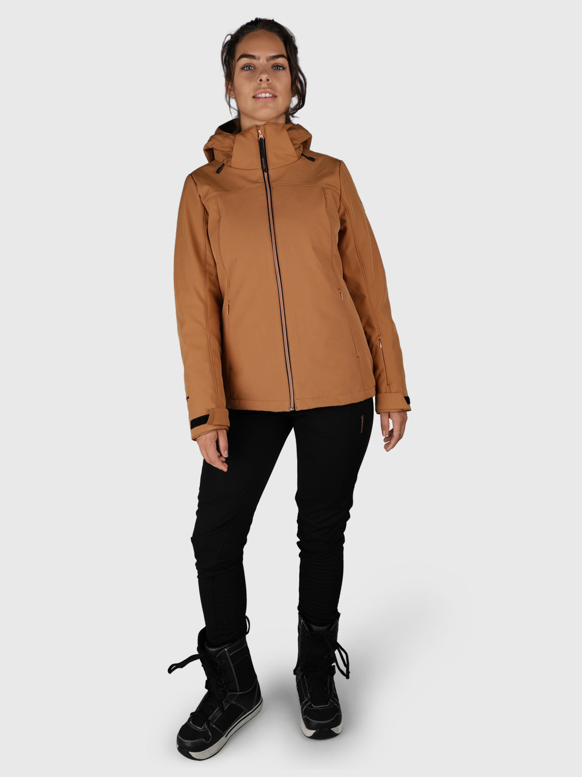 Aries-N Damen Softshell Jacke | Braun