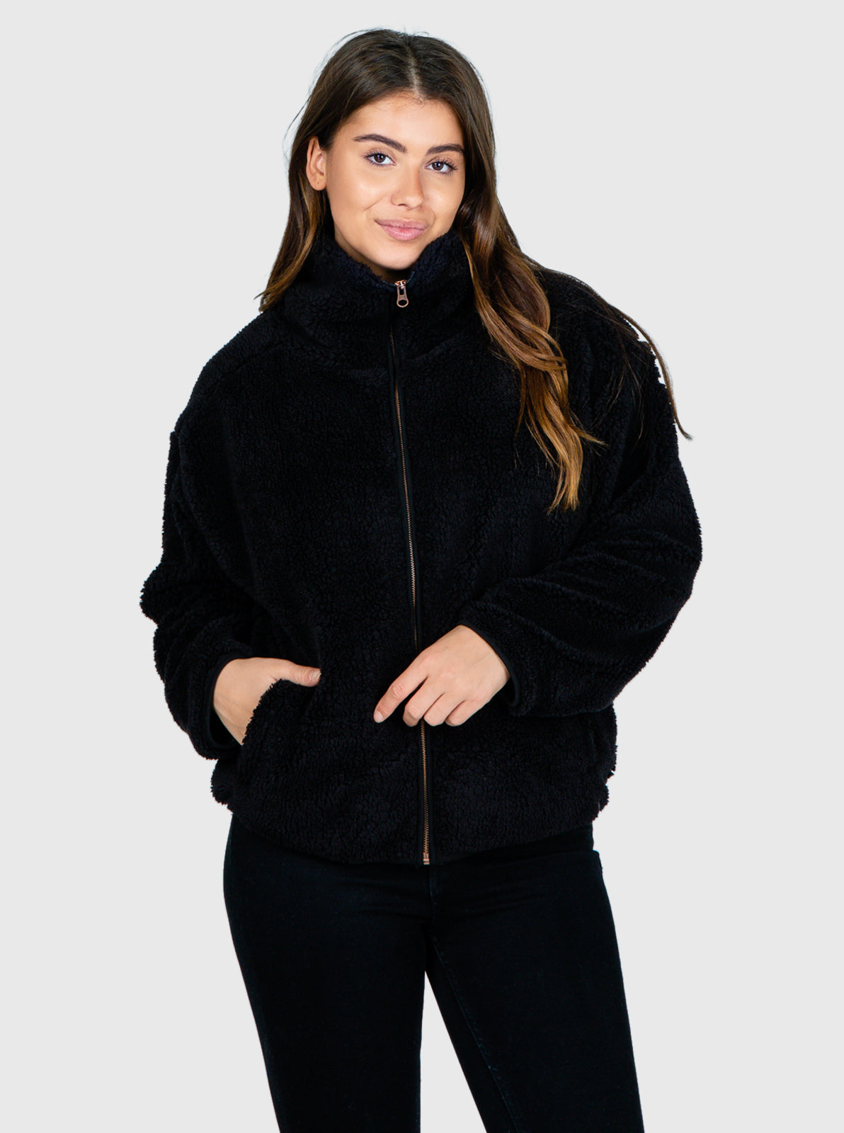 Huntress Women Fleece Jacket | Schwarz