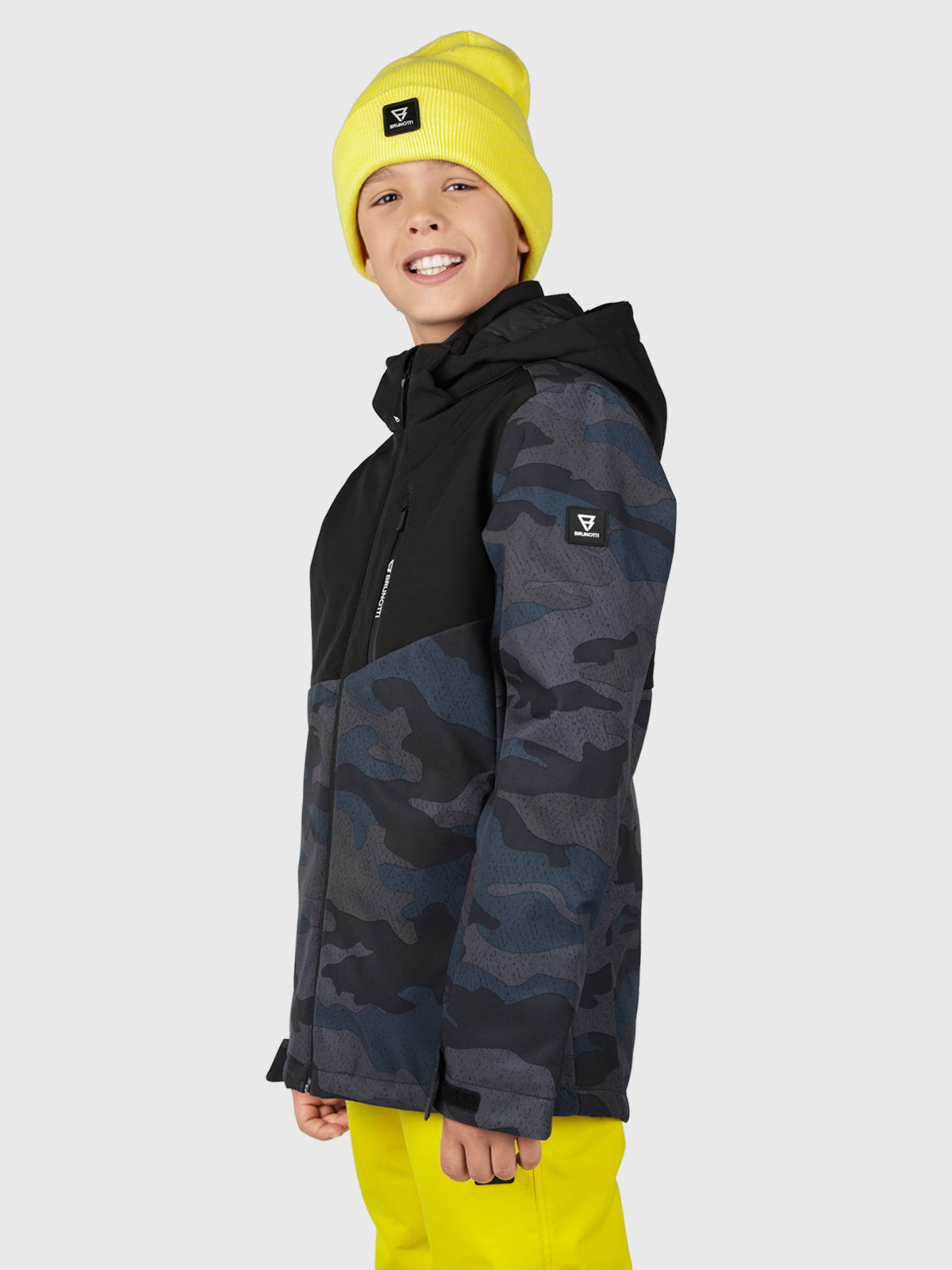 Twinstroky-AO Boys Softshell Snow Jacket | Camouflage Grey