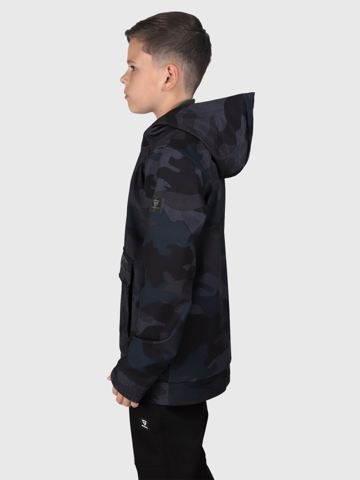 Cranemory-AO Jungen Anorak Softshell Jacke | Camouflage Grau