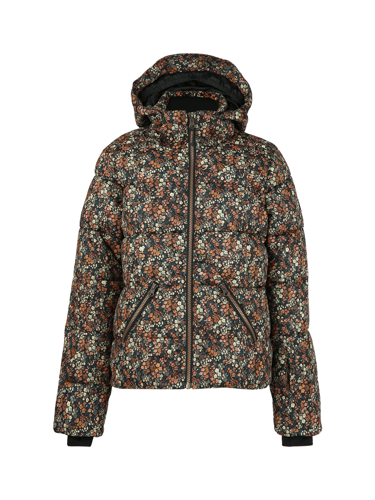 Mirina-Flower Meisjes Puffer Ski Jas | Bloemenprint