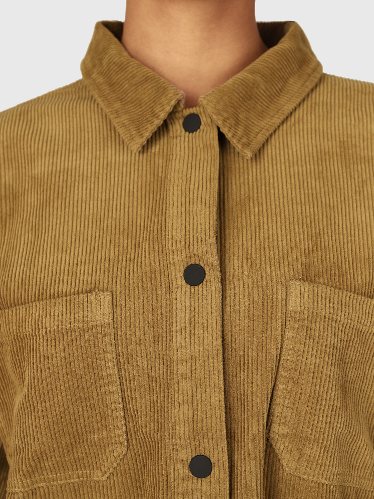 Sian-Cord-R Women Corduroy Shirt | Brown