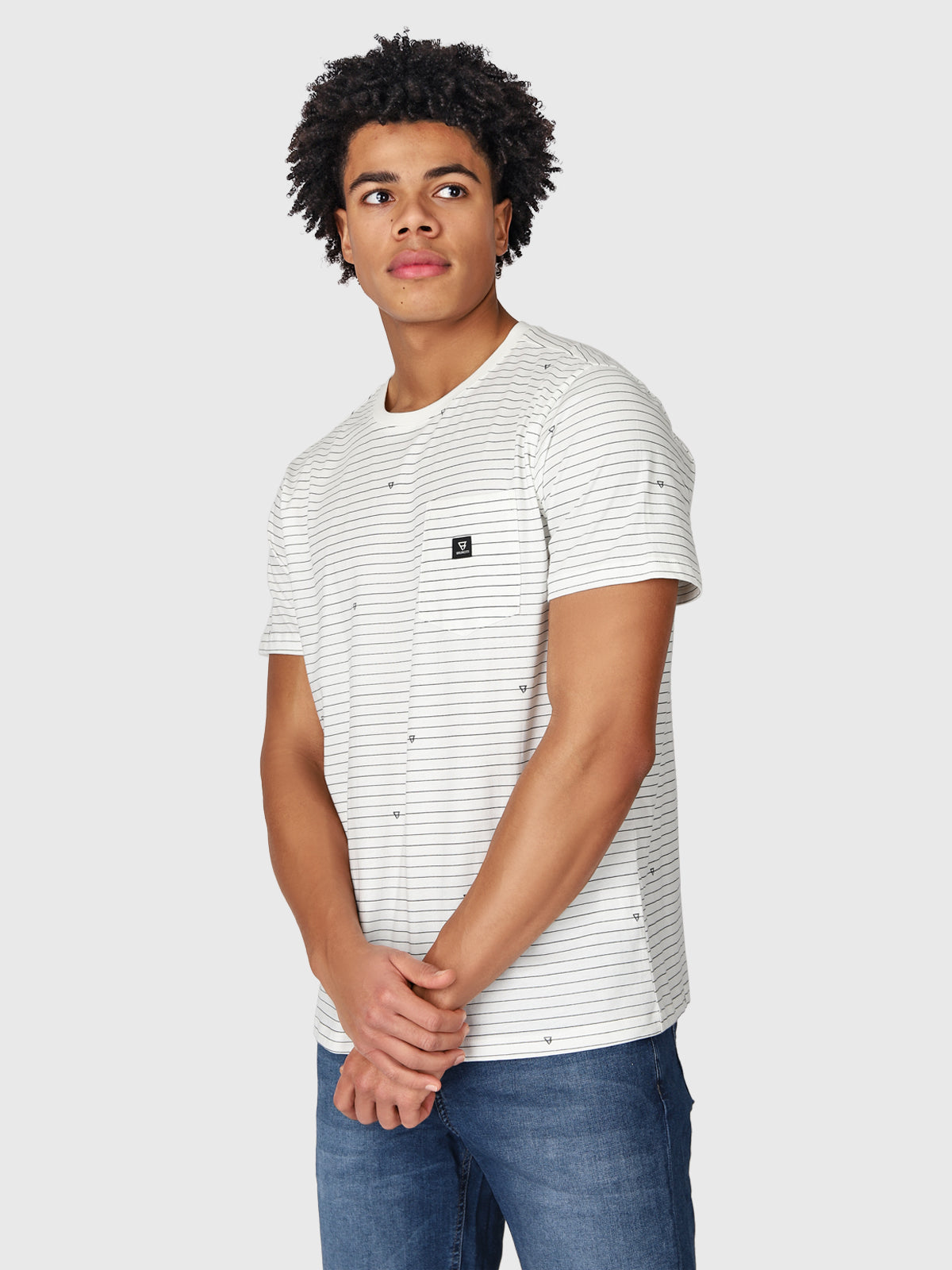 Axle-Stripe Men T-Shirt | White